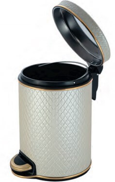 Ведро для мусора бежевое 5 л GERALIS V-NCLG-B
