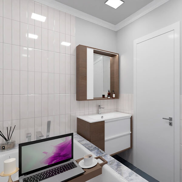 Плитка керамическая 60x30 глянцевая white Luken DUAL GRES