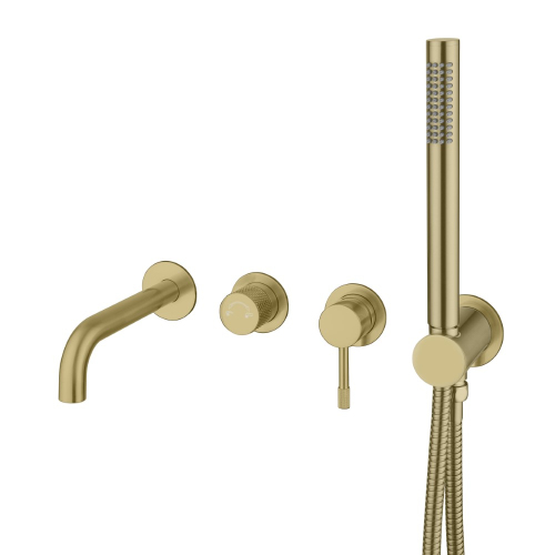 Смеситель для ванны с душем Boheme Uno 464-3-MG золото матовое