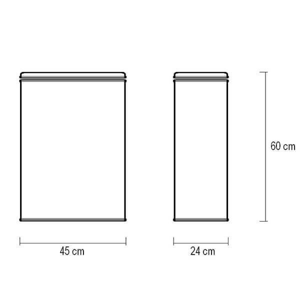 Корзина для белья AVS Mand Plus, 45x25 см, белый/хром, с микролифтом