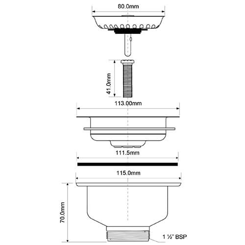 Выпуск для сифона McALPINE MRSKW7