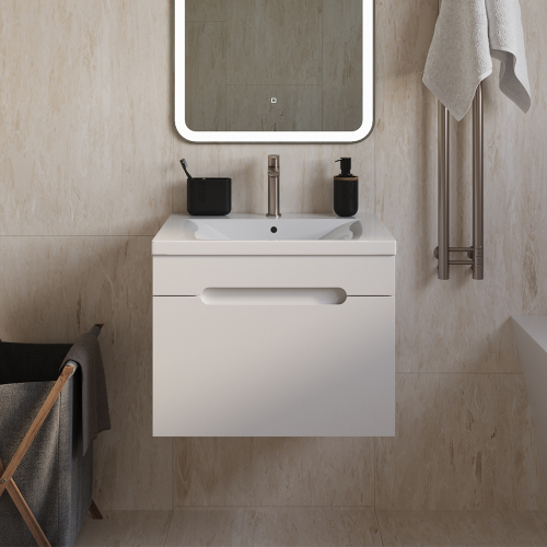 Тумба с раковиной AVS Эстель 60 белая