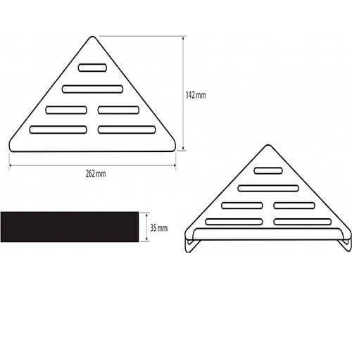 Мыльница угловая Dark Bemeta 102308260