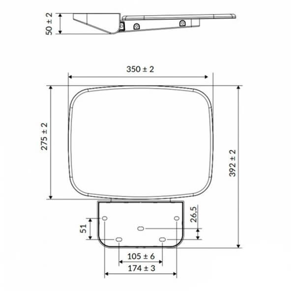 Сиденье для душа Excellent DOAC.1501BL