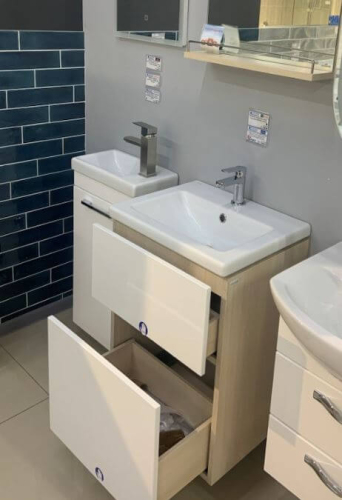 Комплект SU-SMA-CO50/Wh Тумба+UM-COM50/1 р-на+зеркало Белый/ясень SMART CERSANIT