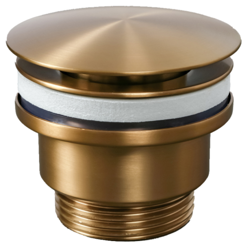 Донный клапан AVS универсальный, золото брашированное