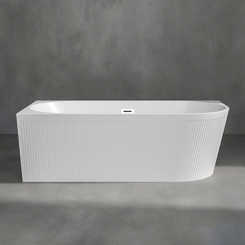 Акриловая ванна AVS Селена 170x80 L белая рифленая с донным клапаном