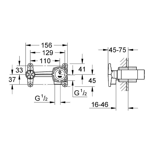 Встраиваемый механизм Grandera Grohe 23303000