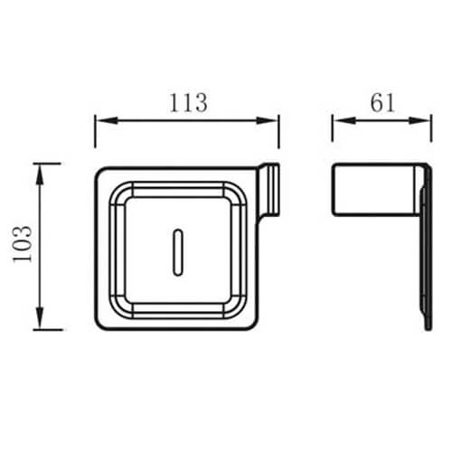 Мыльница подвесная AVS Zeta, хром