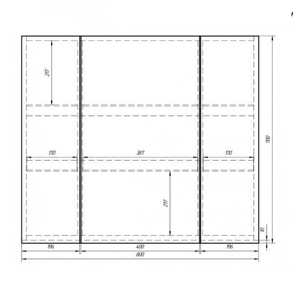 Зеркальный шкаф 800 Маттей Spectrum 1021723