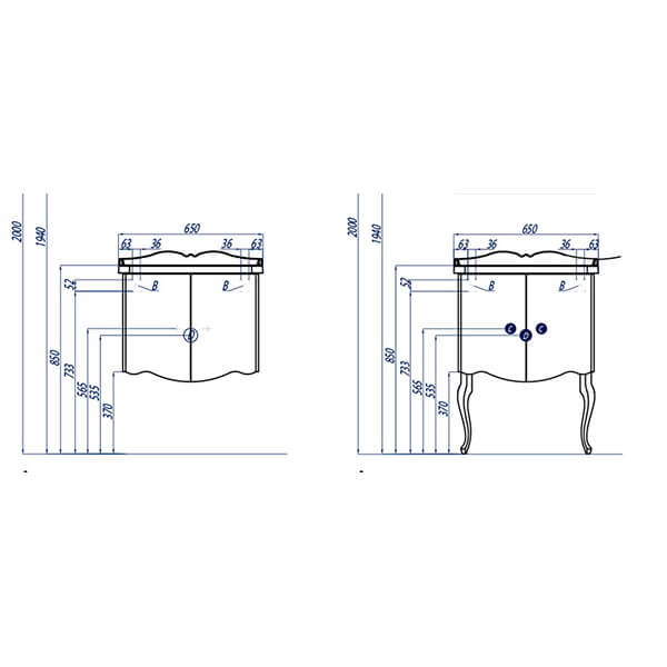 Ножки Венеция Акватон 1A155403XX010