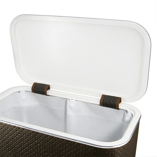 Корзина для белья AVS Mand Plus, 45x25 см, шоколад/хром, с микролифтом