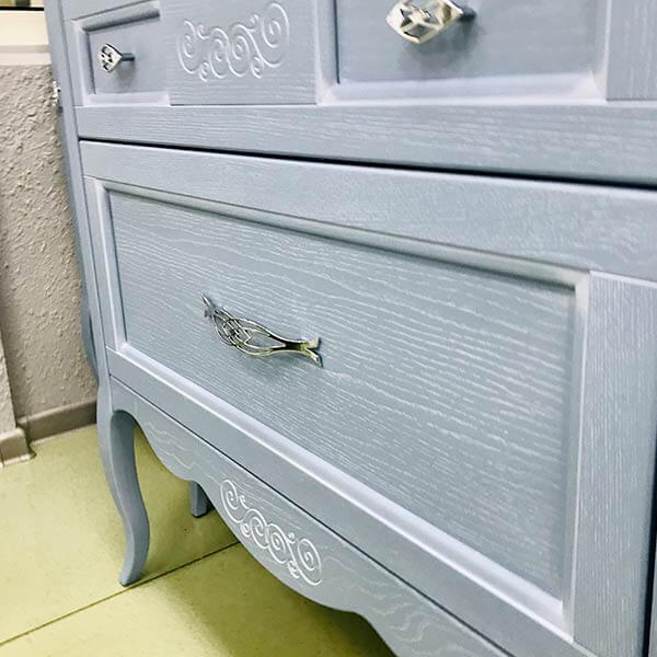 Тумба с раковиной ASB Wood Line Модерн 85 рошфор, белая патина