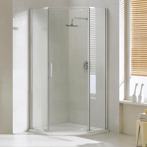 Душевой уголок AVS Трапеция 90x90 профиль хром, стекло прозрачное