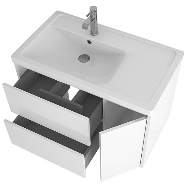 Тумба 80 2ящ+1дверь подв ПРАВАЯ+Раковина Фостер 80П Маттей SPECTRUM