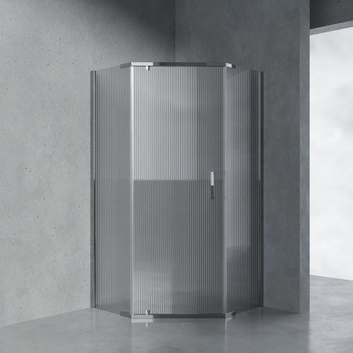 Душевой уголок AVS Трапеция 90x90 профиль хром, стекло рифленое