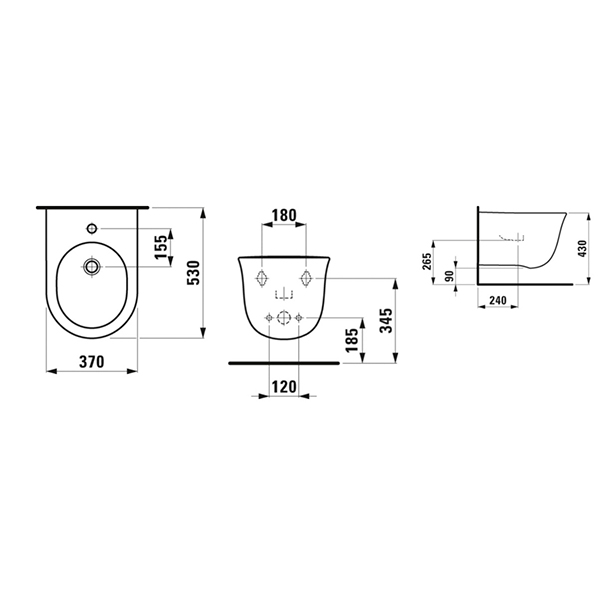 Биде The New Classic Laufen 8.3085.1.000.302.1