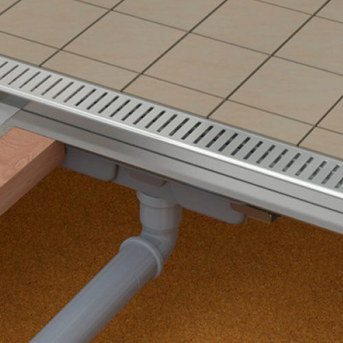 APZ1001-1050 Желоб 60л нерж без реш комбин вертикал. ALCAPLAST