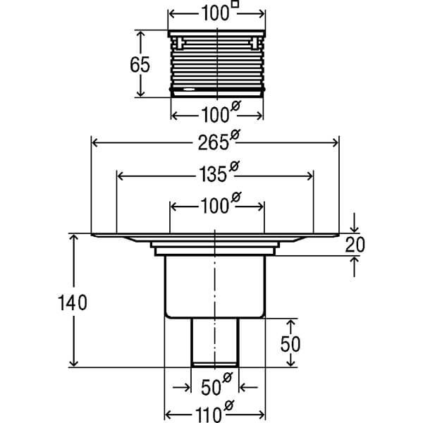 Трап 100х100х50 Advantix Viega 556914