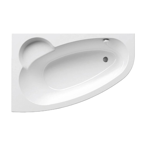 Акриловая ванна Ravak Asymmetric 160x105 L белая, с ножками и экраном