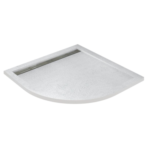 Поддон для душа Cezares Tray 100x100 белый, четверть круга, искуственный мрамор, без сифона