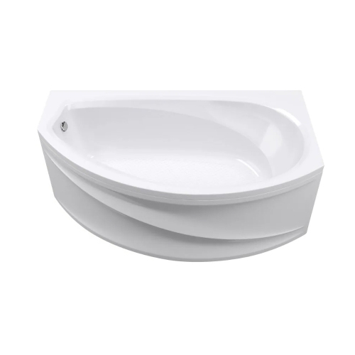 Акриловая ванна Marka One Damelia 170x100 R белая, с каркасом и экраном