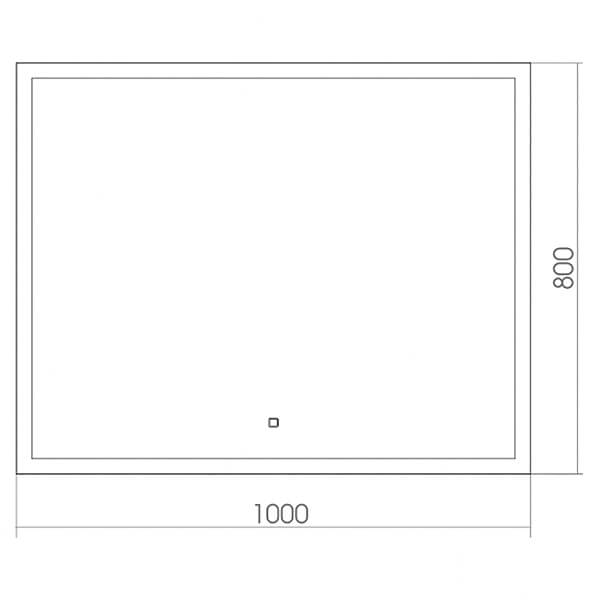 Зеркало с подсветкой AVS Селигер 100х80 см