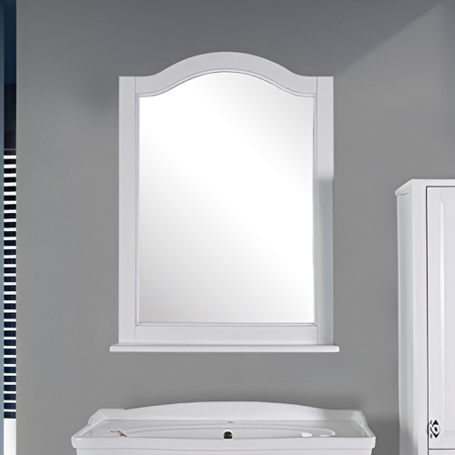 Зеркало ASB Wood Line Модерн 85 белое, патина серебро