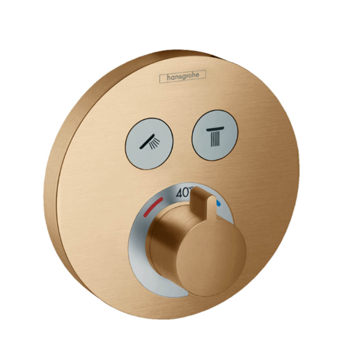 Термостат для душа Hansgrohe ShowerSelect S 15743140 шлифованная бронза Термостат для душа Hansgrohe ShowerSelect S 15743140 шлифованная бронза