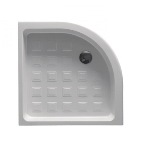 KERASAN Retro поддон угловой полукруглый 90х90см, диаметр слива 90, цвет белый