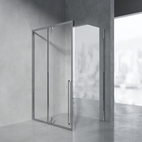 Душевой уголок AVS Акцент 120x100 L профиль хром, стекло прозрачное
