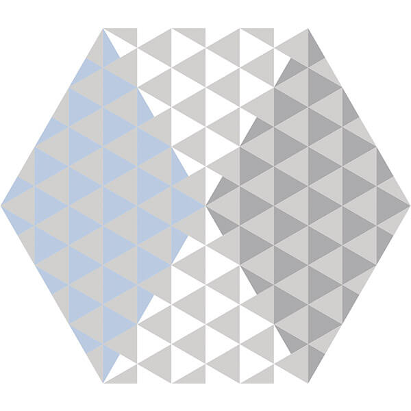 Керамогранит 23x27 матовый azul Peonia KEROS M138