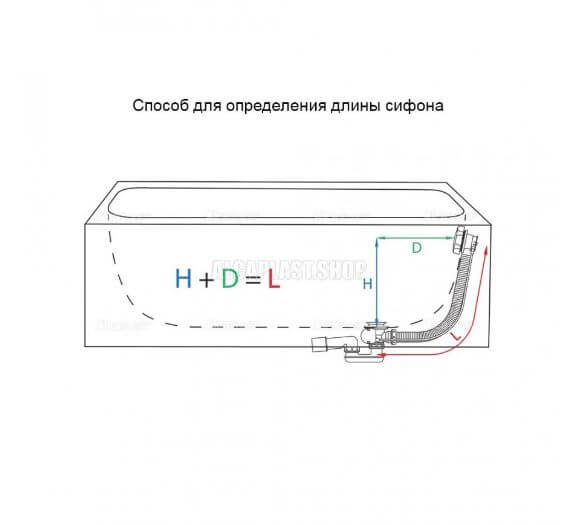 A55GOLD-RU-01 Сифон д/ван автомат 60 см ЗОЛОТО ALCAPLAST