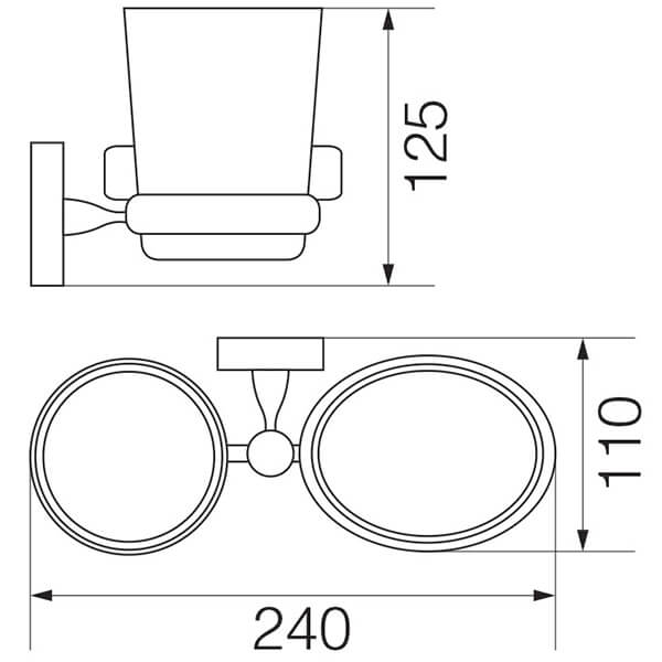 Стакан Bonjour Veragio VR.BNR-7843.BR