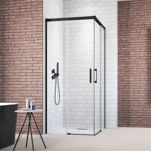 Душевой уголок Radaway Premium Plus 387060-54-01 90х90 профиль черный, прозрачное стекло