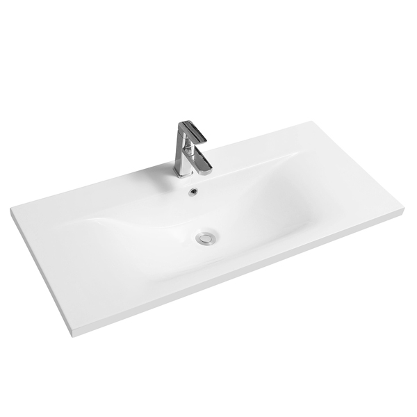 Тумба с раковиной AVS Гармония 100 антрацит матовая (раковина 01 белая глянцевая)