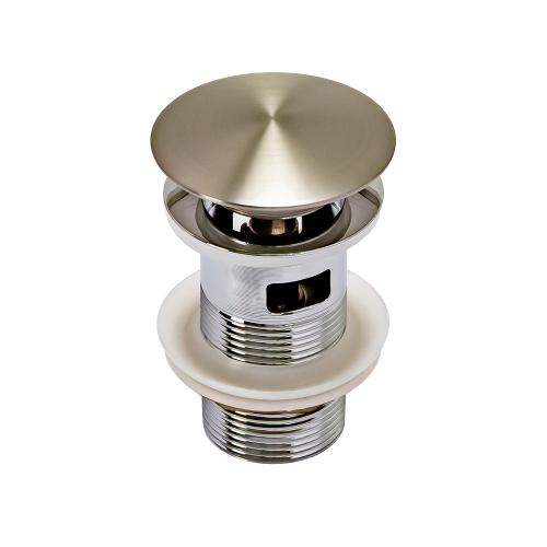 Донный клапан AVS Slimmer с переливом, брашированный никель