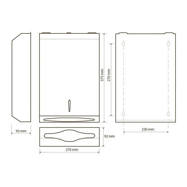 Диспенсер бумажных полотенец Hotel Bemeta 113103041