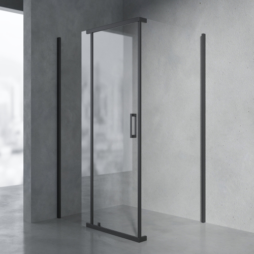 Душевой уголок AVS Фаворит 120x100 профиль черный матовый, стекло прозрачное