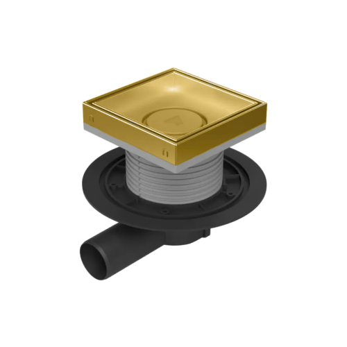 Душевой трап MCH Chudej 12х12 под плитку, золото