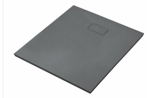 Душевой поддон "Elbe",SMS,черный,заглушка,  WASSERKRAFT размер (д*ш*в, см): 90*90*2,6