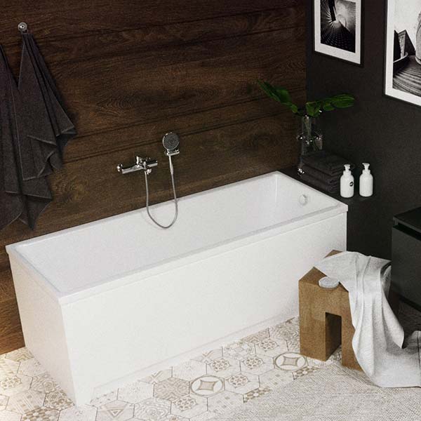 Акриловая ванна Aquatek Лайма 170x70 белая, без каркаса