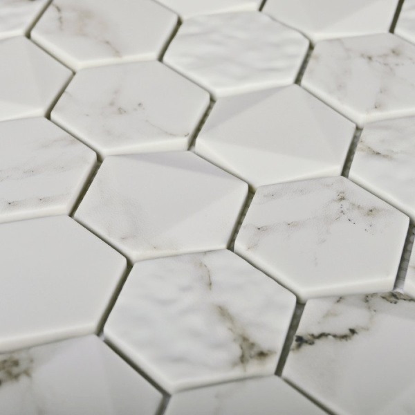 Мозаика Bonaparte Volume White 30x30,3 стеклянная