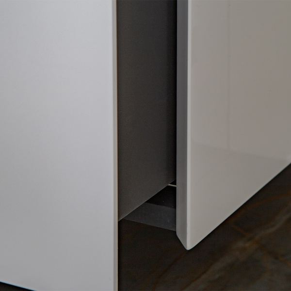 Тумба с раковиной AVS Гармония 100 белая (раковина 01 черная матовая)