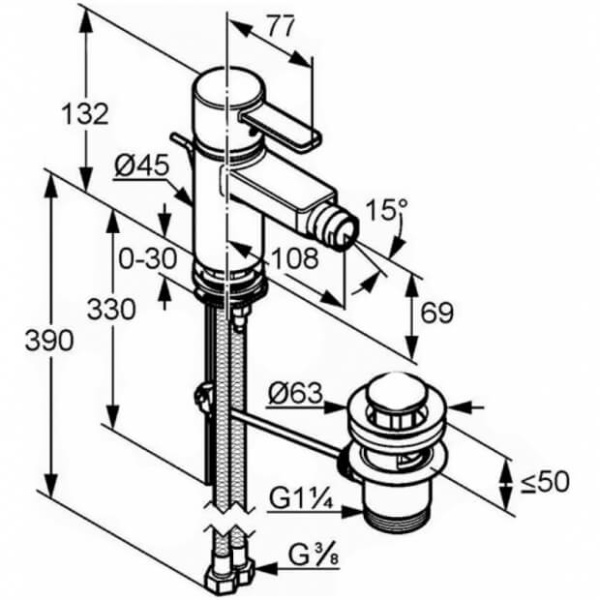 Комплект смесителей Kludi Zenta 382508675+385308675 черный