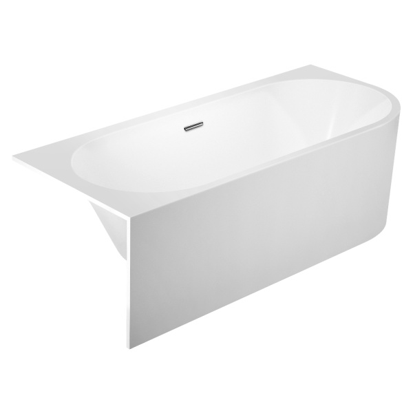 Акриловая ванна AVS Санья 180x85 L белая с донным клапаном