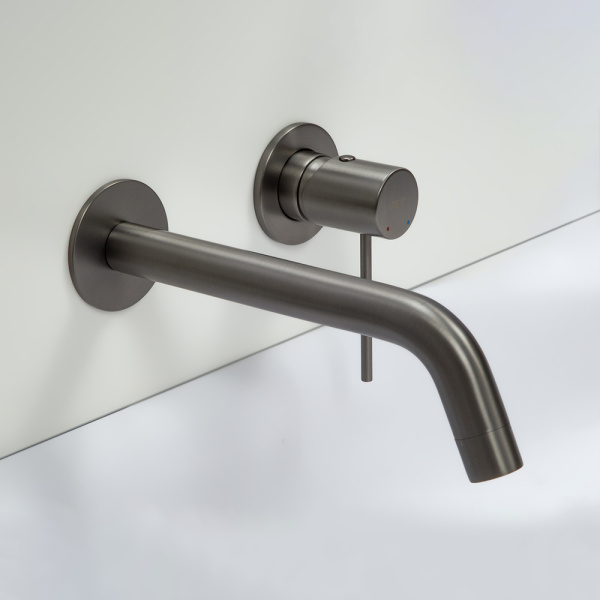 Смеситель для раковины AVS Slimmer с внутренней частью, оружейная сталь