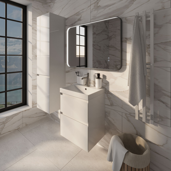 Тумба с раковиной AVS Гармония 50 SL белая