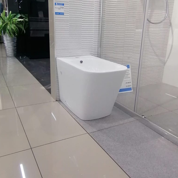 Биде напольное Sole Cube белое