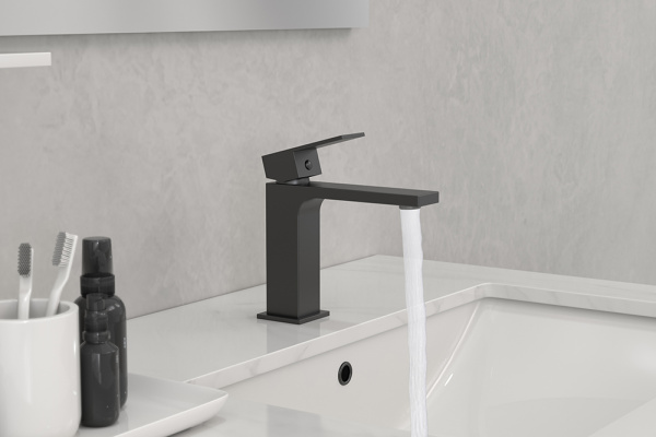 Смеситель для раковины AVS Cube черный матовый